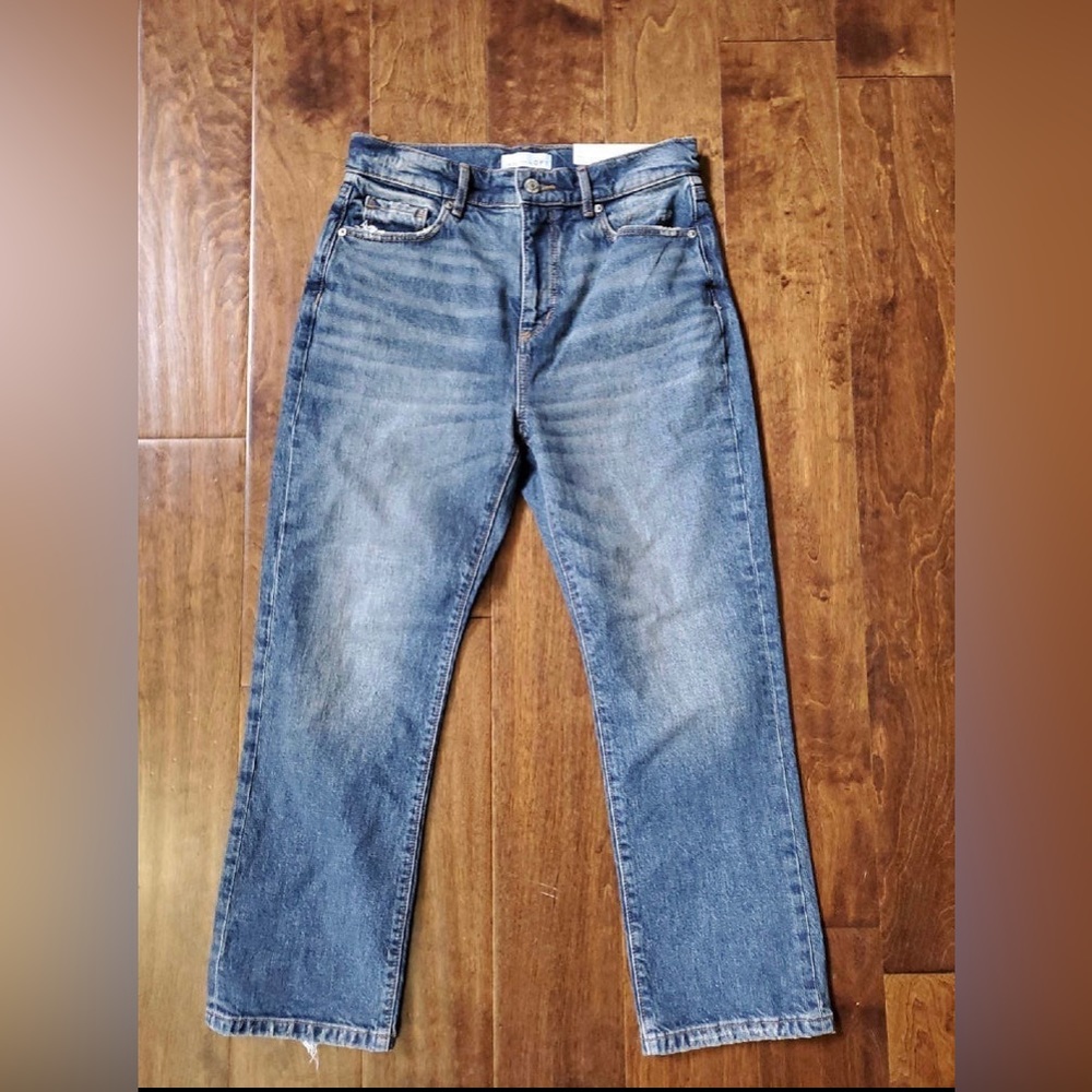 Loft petite straight crop jeans